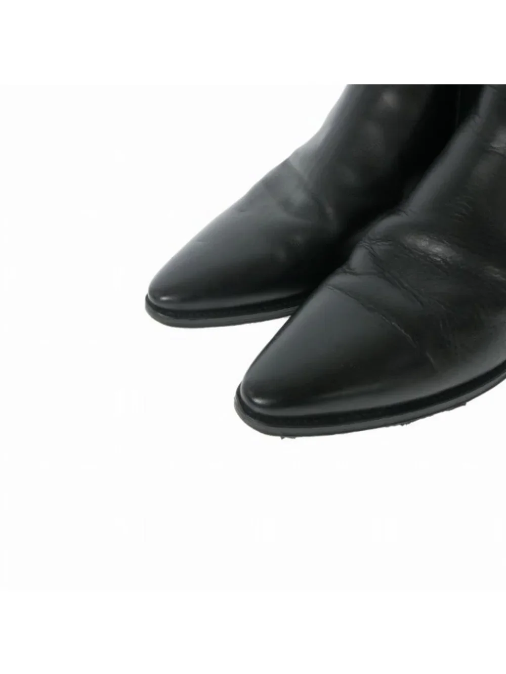 Celine Chelsea Boots Side Gore Leather Shoes Black 42.5 - Picture 5 of 9